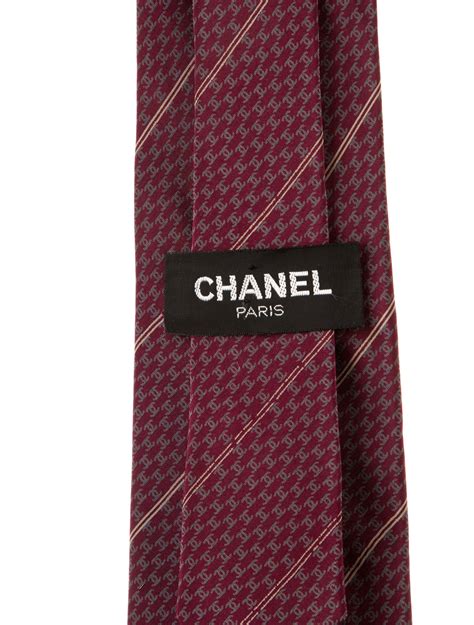 chanel men tie price|Chanel burgundy jacquard tie.